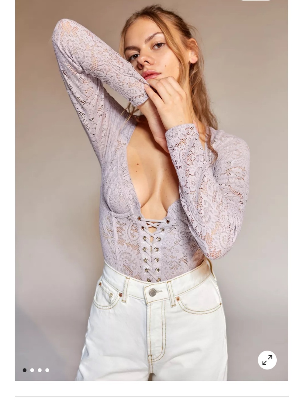 Urban Outfitters Luna Lace Paisley Bodysuit